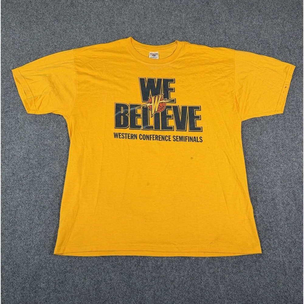 Golden State Warriors We Believe Western Conference Semifinals T-Shirt XL Yellow